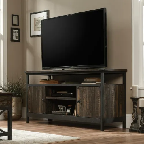 Rack para TV - Sauder - Linea Steel River - Nogal en Marrón - Muebles para TV, Uruguay | Rústico Hogar