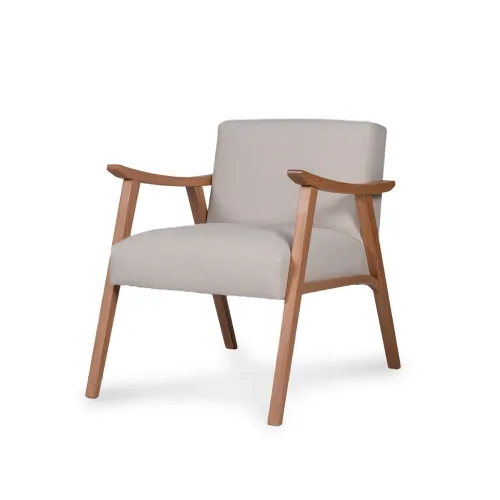 Butaca Ravena - Tela Rústica - 218-G2 (Cruda) en Beige - Butacas, banquetas y puffs, Uruguay | NYR
