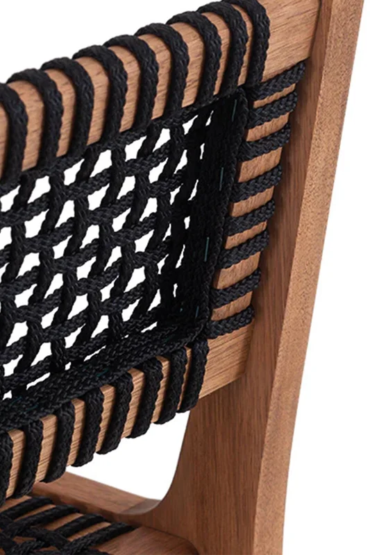 BANQUETA ALTA TRACO CUERDA NEGRA 40x46x106/75CM JATOBA en Madera natural - Muebles para el exterior, Uruguay | Vinibel, vista 7