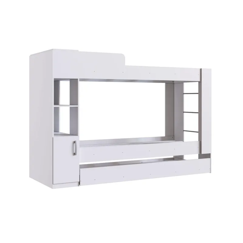 Cama Marinera Bicama Juvenil Dormitorio Cama Auxiliar Doble en Blanco - Dormitorio, Uruguay | Lais Muebles