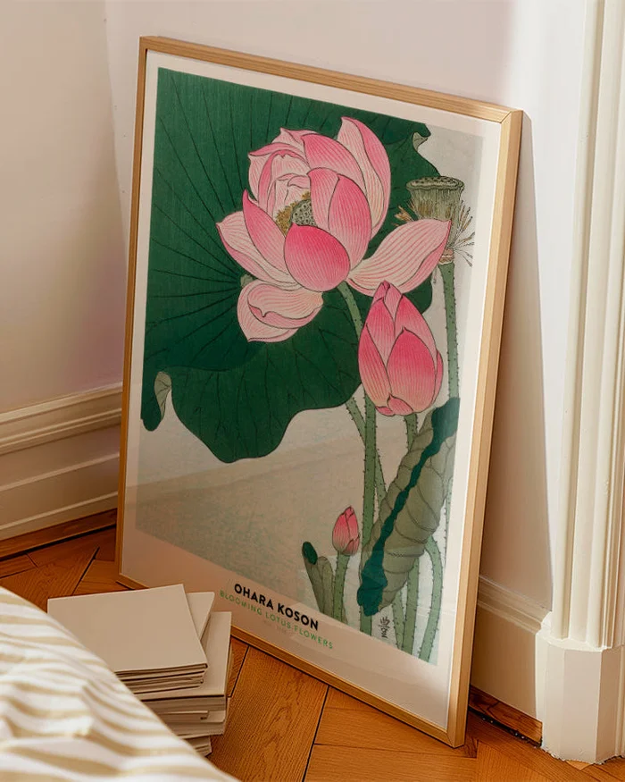 Ohara Koson - Blooming Lotus en Multicolor - Láminas, Uruguay | La Cuadrería, vista 2