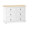 Comoda 6 Cajones Linea Mexicana Cajonera Para Dormitorio E1634 en Blanco con tapa nogal - Sillones y sofás, Uruguay | Soy Hogar, vista 1 de 8