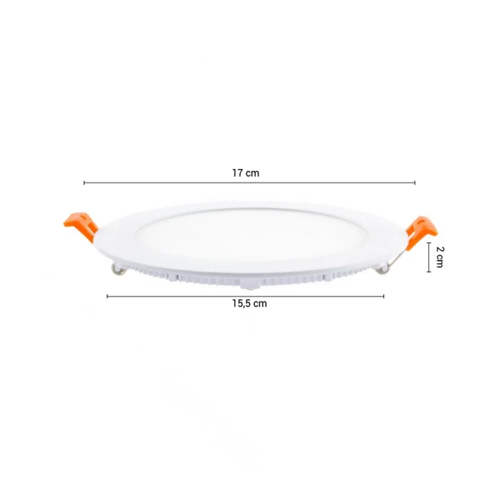 Panel LED Redondo de Empotrar 12W Luz Cálida en Blanco - Lámparas colgantes, Uruguay | Serlux, vista 5