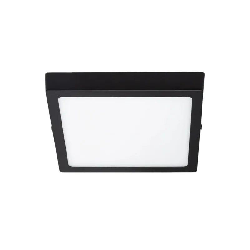 Panel LED Cuadrado de Adosar Negro 18W Luz Cálida en Negro - Lámparas colgantes, Uruguay | Serlux