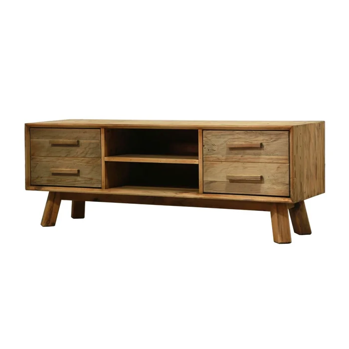 Rack De Tv Linea Rimini en Madera natural - Muebles para TV, Uruguay | La Cueva Muebles, vista 3
