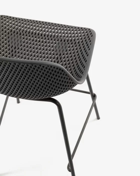 Taburete Quinby - gris altura 75 cm en Blanco - Butacas, banquetas y puffs, Uruguay | Kavehome, vista 4