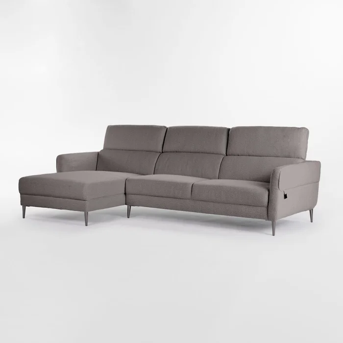 Sofá con chaise MOOVE GRIS IZQUIERDO - Sillones y sofás, Uruguay | Viasono, vista 3