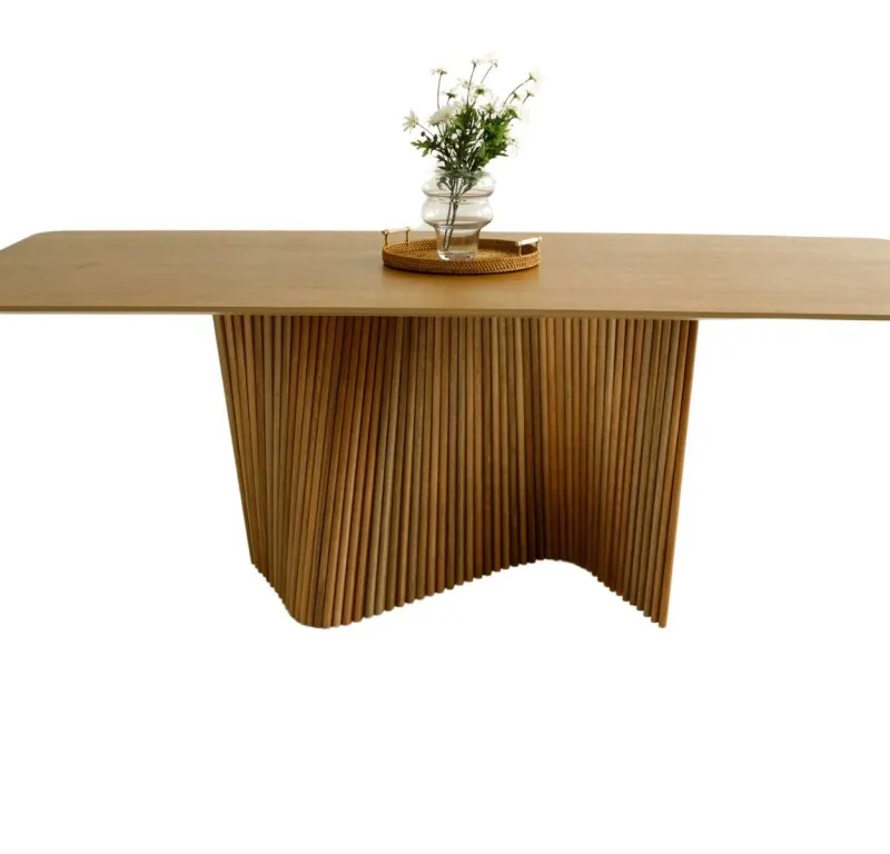 Mesa MALVA 2.20m Madera en Madera natural - Mesas de comedor, Uruguay | Finkel