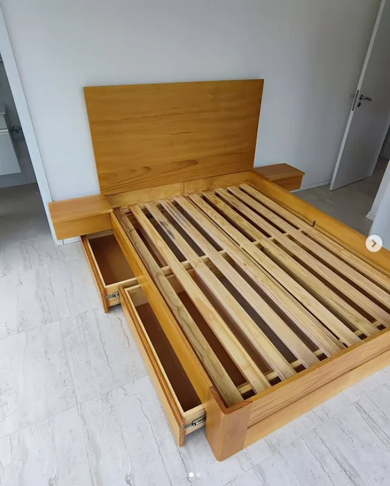 Cama Box en Madera natural - Dormitorio, Uruguay | Treehouse Deco