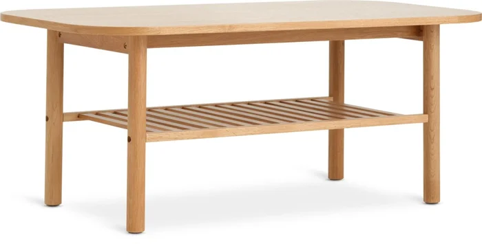 Mesa de centro LYNGVIG 60x110 c/estante roble nat en Madera natural - Mesas de arrimo, Uruguay | JYSK