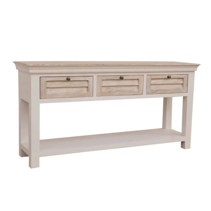 Consola Madera-de-mango Natural-beige Costa Natural Blanco en Beige - Mesas de living, Uruguay | Divino, vista 3