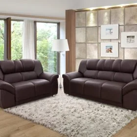 Sillon 2 Cuerpos Sofa Córdoba Pu Marrón en Marrón - Sillones y sofás, Uruguay | Soy Hogar, vista 3