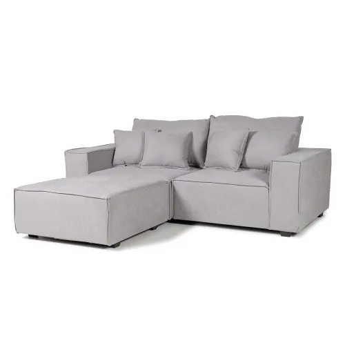 Sofá Modular Maia (3 módulos) - Tela Microfibra - 12074 (Ceniza) en Gris - Sillones y sofás, Uruguay | NYR