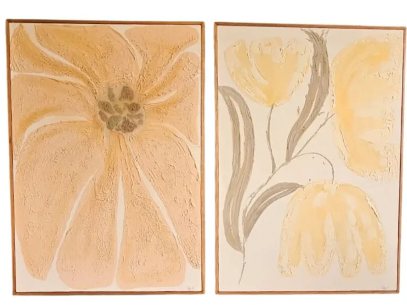 Set Cuadros Flores Línea Exclusiva en Set Cuadros Flores Línea Exclusiva - Decoración de pared, Uruguay | Finkel