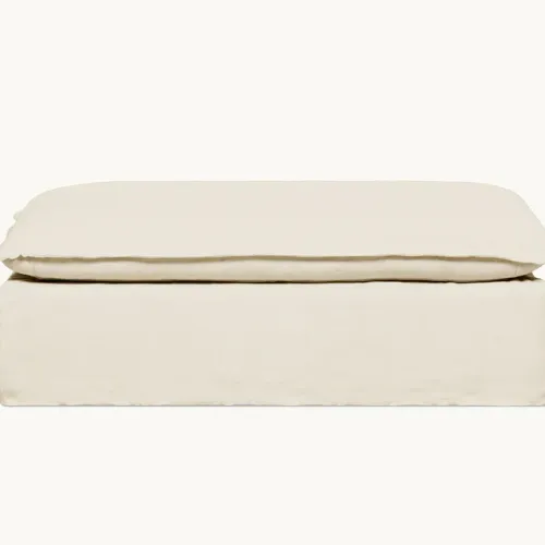 Puff con funda David en Beige - Sillones y sofás, Uruguay | Pieza Clave