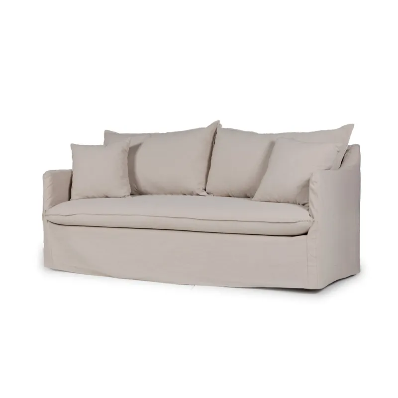Sofá Snow con Funda - Tela Rústica - 2,5 cuerpos - TD5263-1636 (Capuccino) en Beige - Sillones y sofás, Uruguay | NYR