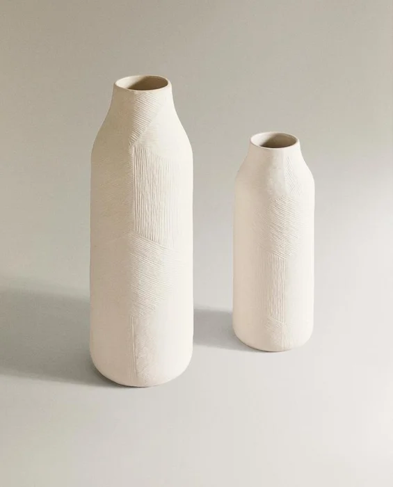 JARRÓN CERÁMICA TEXTURA en Beige - Jarrones, Uruguay | Zara Home, vista 2