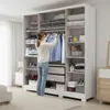 Ropero Armario Monaco 4 Puertas 2 Cajones 1 Perchero y Estantería - Blanco - Roperos y placares, Uruguay | Mulata, vista 3 de 9