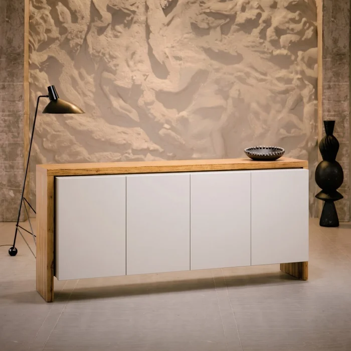Aparador Buffet NORD 1.8 - Linea Manhattan - Off White / Cinamomo en Multicolor - Aparadores y recibidores, Uruguay | Rústico Hogar