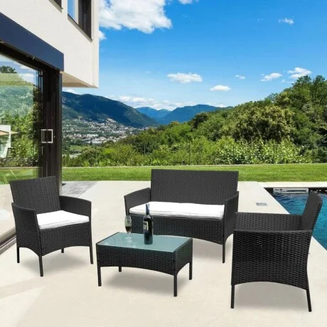 Juego de jardin Aruba Negro en Negro - Muebles para el exterior, Uruguay | La Cueva Muebles, vista 11