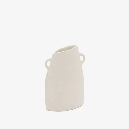 Jarrón Neti de papel maché blanco 27 cm en Blanco - Jarrones, Uruguay | Kavehome