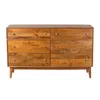 Comoda 6 Cajones Madera-de-mango Marron Parker en Marrón - Cómodas, Uruguay | Divino, vista 2 de 6