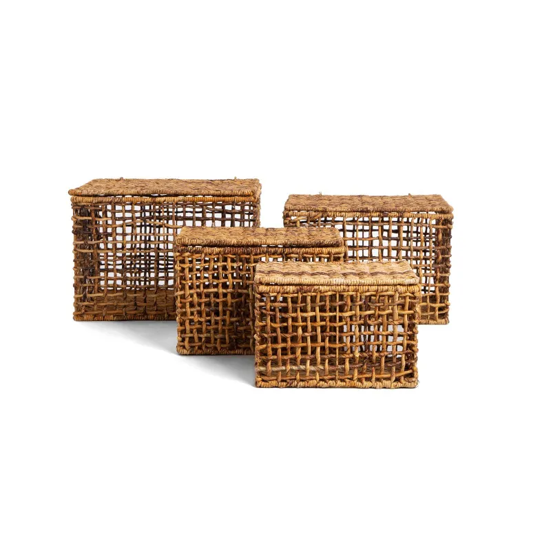 CANASTO RECT. BOTSUANA NAT RUSTIC en Madera natural - Canastos, Uruguay | Masinfinito Casa