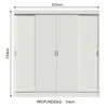 Ropero Placard Matrimonial Austin 4 Puertas Corredizas 215cm con 2 Esp - Roperos y placares, Uruguay | Balton, vista 26 de 42