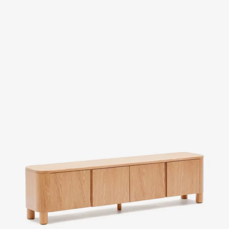 Mueble TV Salaya de madera contrachapada de fresno FSC 100% 200 x 40 cm en Madera natural - Muebles para TV, Uruguay | Kavehome
