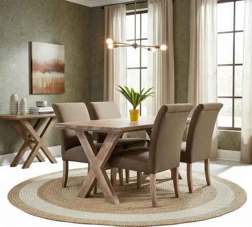Juego De Comedor Madera Maciza Ozark Cruceta Con 4 Sillas A Eleccion en A Eleccion - Mesas de comedor, Uruguay | Ozark Home