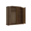 Ropero Curvo 4 Puertas Madera Maciza Línea Monterrey - Nogal en Marrón - Roperos y placares, Uruguay | Ecowood, vista 3 de 3