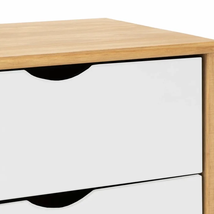Mesa de luz 2 Cajónes - Linea Berlín - Blanco - Mesas de luz, Uruguay | Ecowood, vista 5