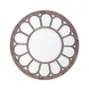 ESPEJO CIRC MARCO DISEÑO FLOR D50CM PATINA BLANCO en Blanco - Espejos, Uruguay | Decohogar, vista 1 de 3