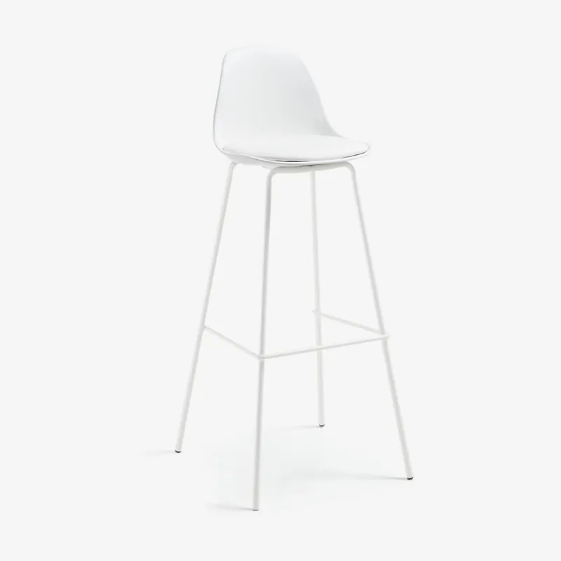 Taburete Brighter - blanco altura 75 cm en Blanco - Butacas, banquetas y puffs, Uruguay | Kavehome