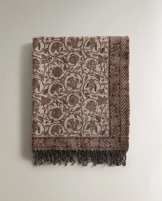MANTA JACQUARD FLORES - Textiles, Uruguay | Zara Home, vista 5