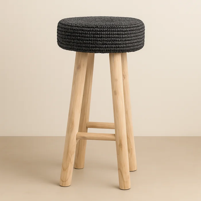Taburete de Teca y Sisal Kayu | Casakos en Multicolor - Butacas, banquetas y puffs, Uruguay | Casakos, vista 7