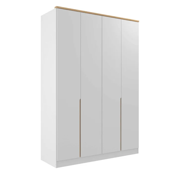 Placard Ropero 4 Puertas Mdf Blanco Logan en Blanco - Roperos y placares, Uruguay | Divino, vista 2