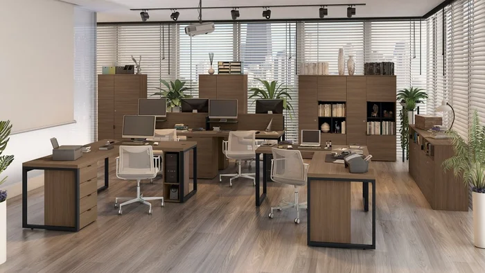MESA ESCRITORIO INDUSTRIAL PREMIUM DIRECTOR 150CM en Marrón - Bibliotecas, Uruguay | Balton, vista 5
