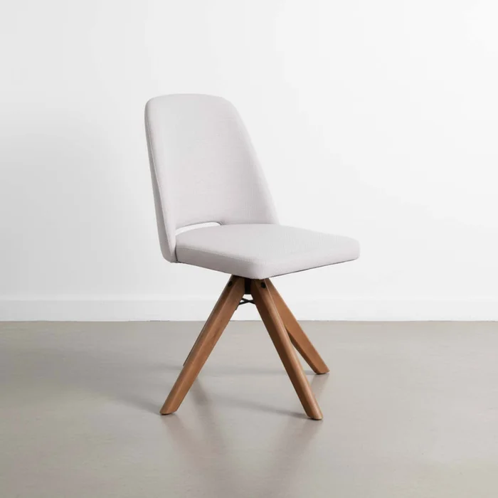 Silla De Oficina Madera-y-tela Natural-beige Hera en Beige - Escritorios y sillas de escritorio, Uruguay | Divino