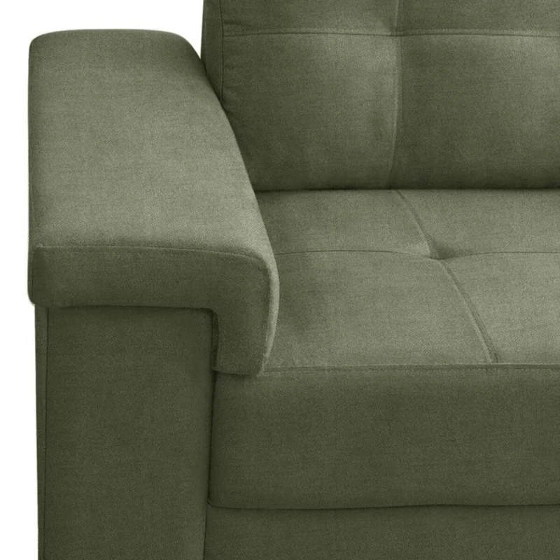 Sillón 2 Cuerpos en tela de Lino - Palazio - Verde en Verde oliva - Sillones y sofás, Uruguay | Rústico Hogar, vista 3