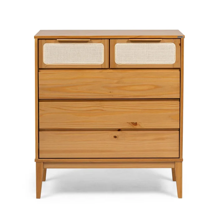 Comoda Madera-maciza Marron Praga en Amarillo - Cómodas, Uruguay | Divino, vista 2