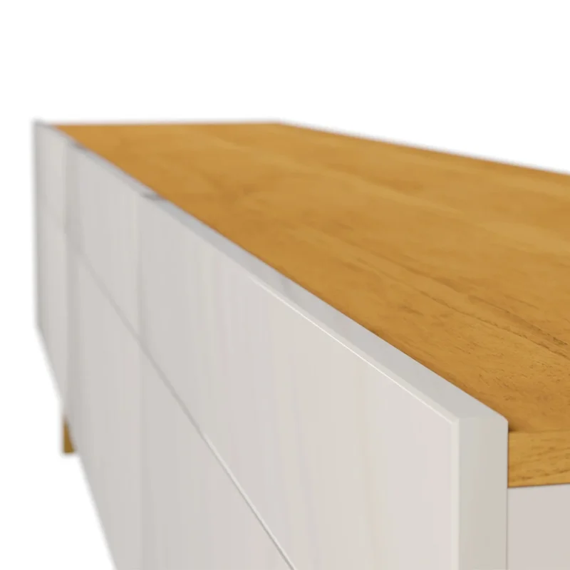 Rack para TV 1.8 - Línea Nevada - Natural/Blanco en Multicolor - Muebles para TV, Uruguay | Ecowood, vista 3