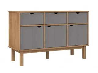 Aparador 3P y 3C Mel/Gris Linea Nordica en Madera Maciza en Madera natural - Aparadores y recibidores, Uruguay | Quesal, vista 13