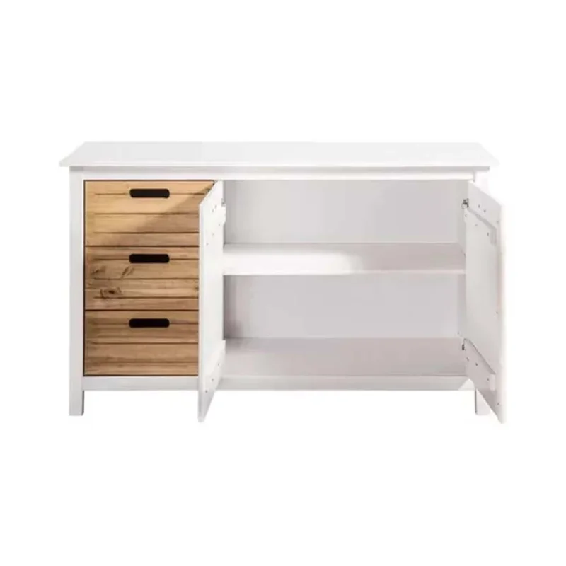 Aparador 2 Puertas 3 Cajones Combinado 100% Madera en BLANCO CARVALHO - Muebles, Uruguay | Soy Hogar, vista 3