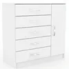 Comodas Cajoneras 5 Cajones 1 Puerta Dormitorio Negro 158 en Negro - Aparadores y recibidores, Uruguay | Soy Hogar, vista 10 de 10