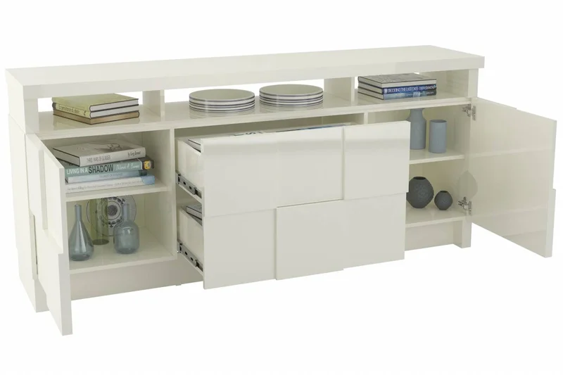 Aparador Barcelona 176cm con 2 Puertas y 2 Cajones 100% MDF en Blanco - Aparadores y recibidores, Uruguay | Balton, vista 5