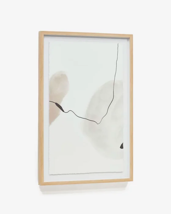 Cuadro abstracto Torroella - blanco, marrón y gris 60 x 90 cm en Multicolor - Decoración de pared, Uruguay | Kavehome