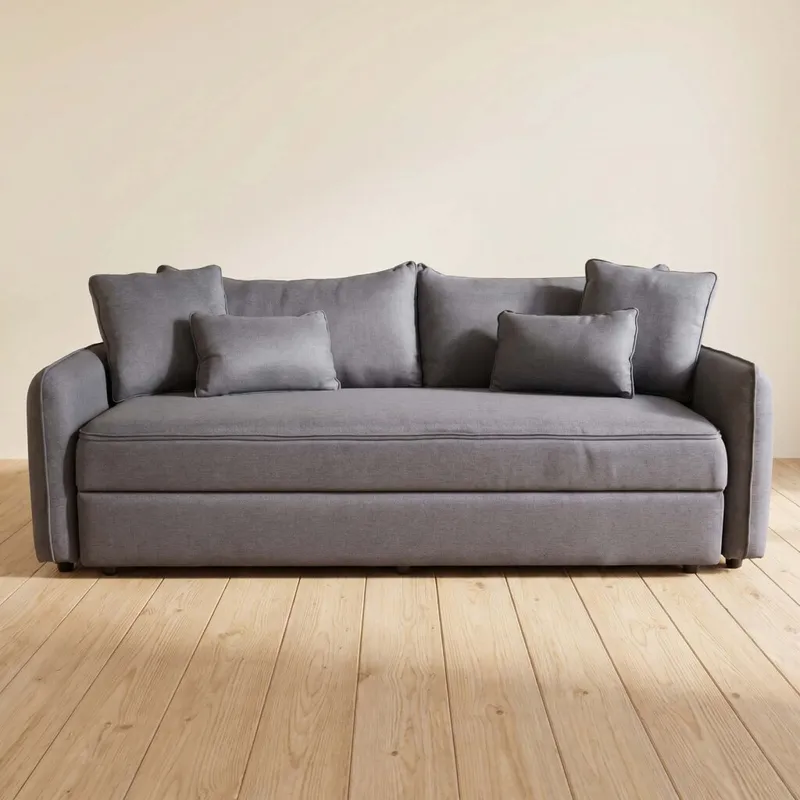 Sofá Cama Tela Gris Arizona Grafito en Gris - Sillones y sofás, Uruguay | Divino