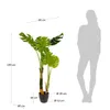 Planta artificial Monstera con maceta de cemento negro 130 cm en Verde - Macetas, Uruguay | Kavehome, vista 4 de 4