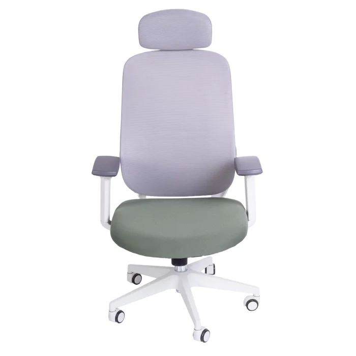 Silla De Oficina Malla Blanco Damasco en Verde oliva - Sillas de escritorio, Uruguay | Divino, vista 3